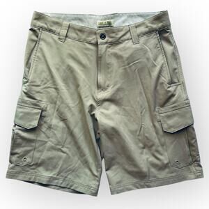Lake & Trail Men's Beige Lightweight Activewear Flat Front Shorts Size 34